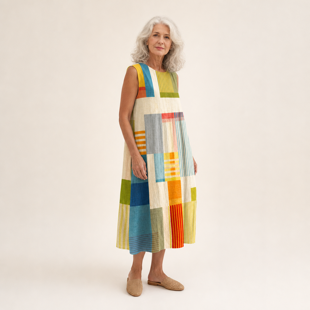 Léa - Bequemes Sommerkleid ohne Ärmel