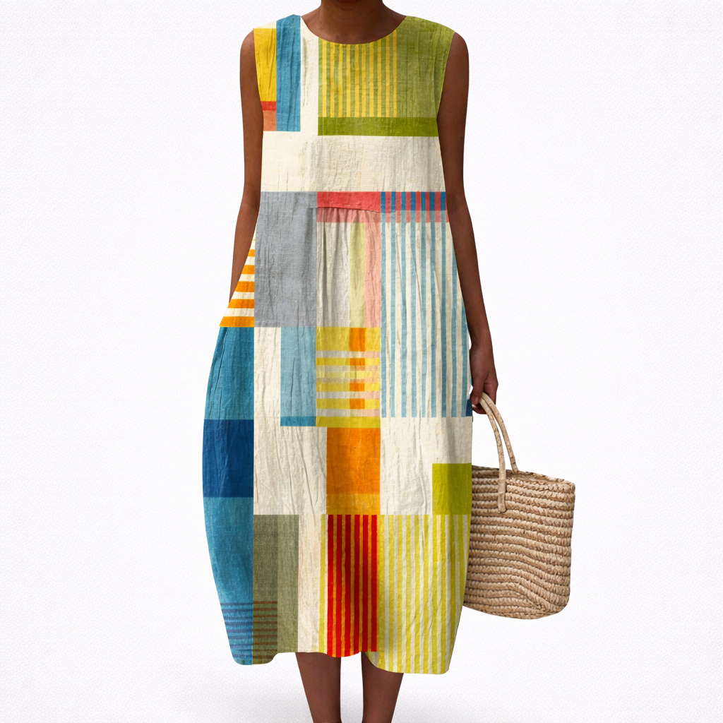 Léa - Bequemes Sommerkleid ohne Ärmel