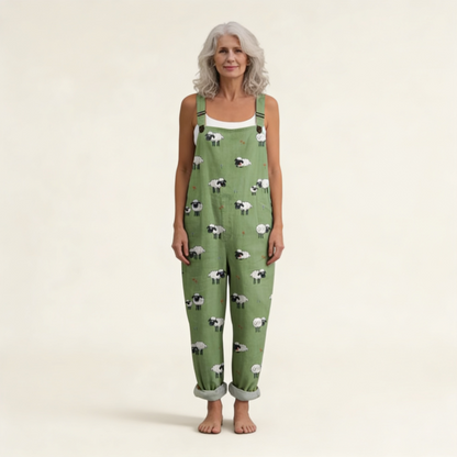 Lena | Latzhose mit ländlichen Hahn-Motiven