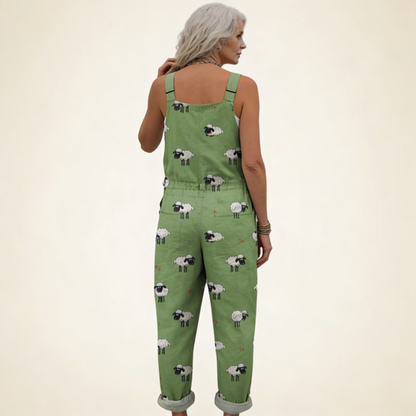 Lena | Latzhose mit ländlichen Hahn-Motiven