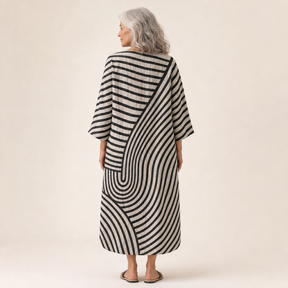 Lila - Flatterndes bedrucktes Sommerkleid