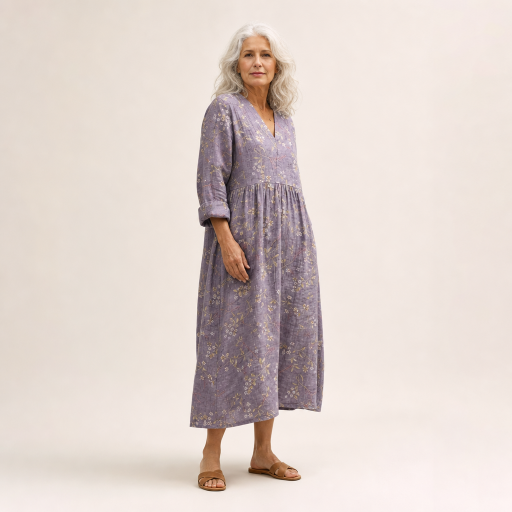 Lina - Flatterndes bedrucktes Sommerkleid