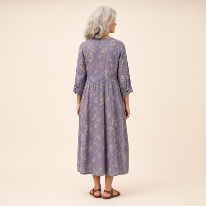 Lina - Flatterndes bedrucktes Sommerkleid