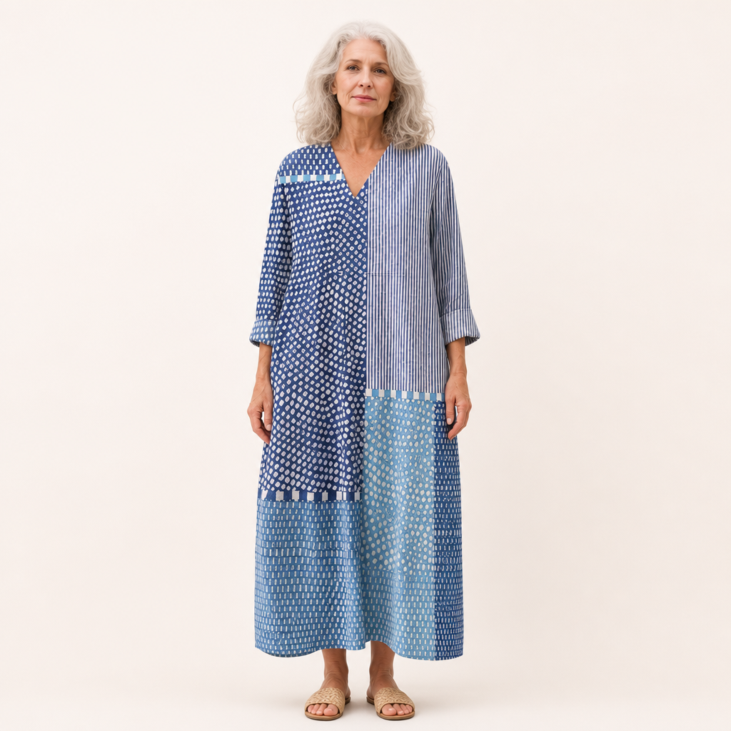 Lou - Flatterndes bedrucktes Sommerkleid