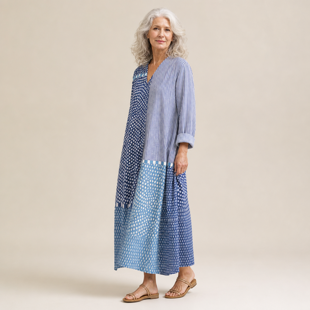 Lou - Flatterndes bedrucktes Sommerkleid