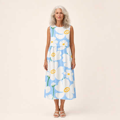 Louise - Bequemes Sommerkleid ohne Ärmel