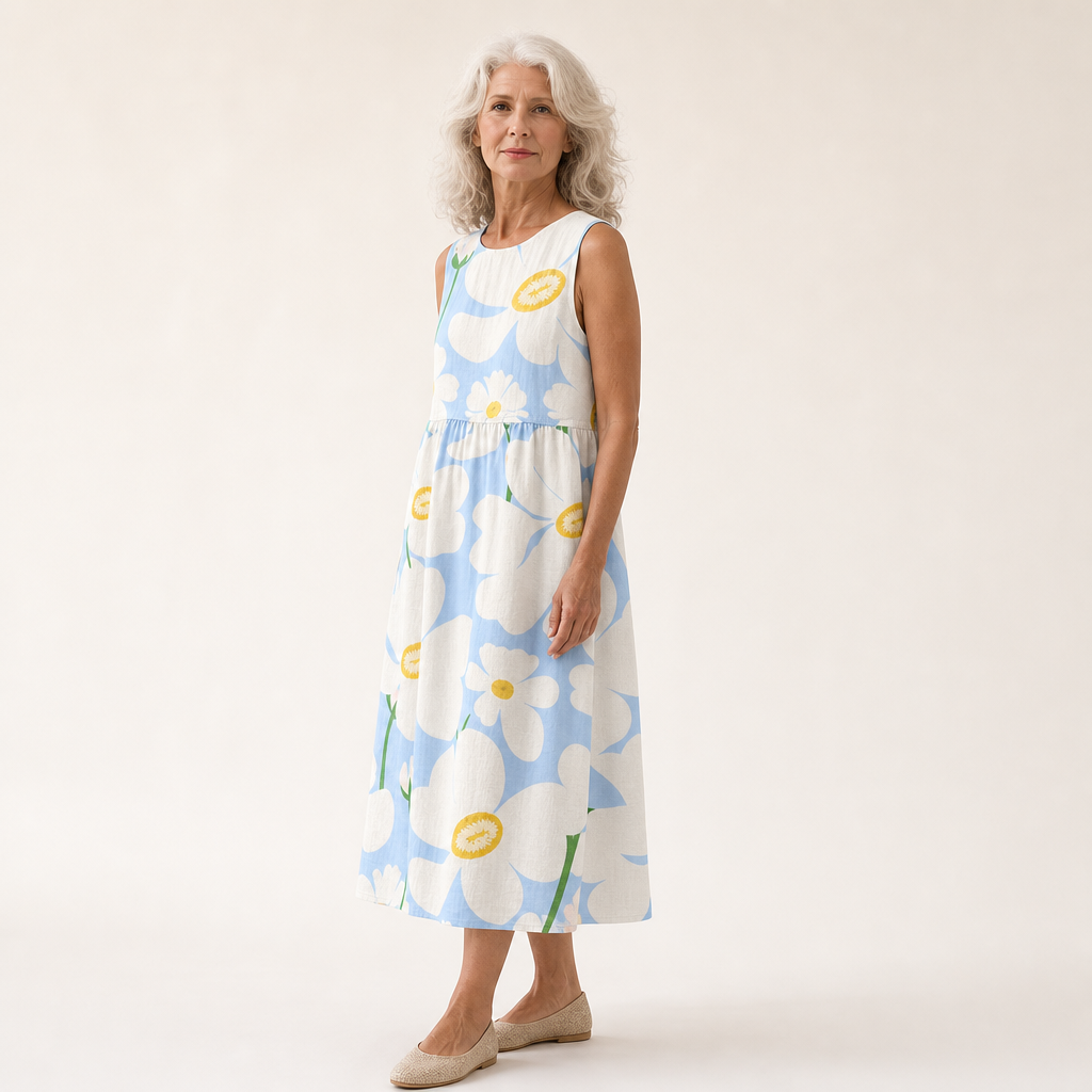 Louise - Bequemes Sommerkleid ohne Ärmel