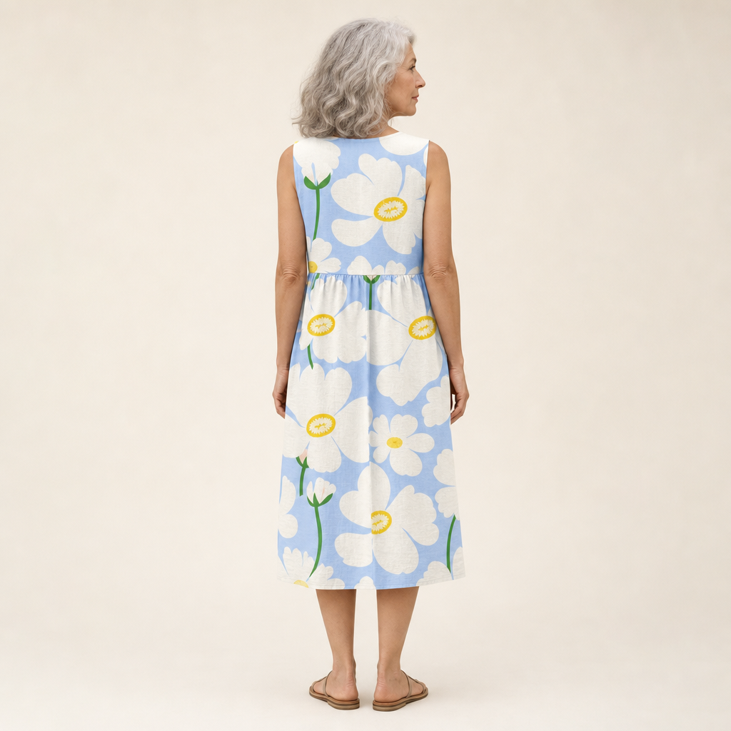 Louise - Bequemes Sommerkleid ohne Ärmel