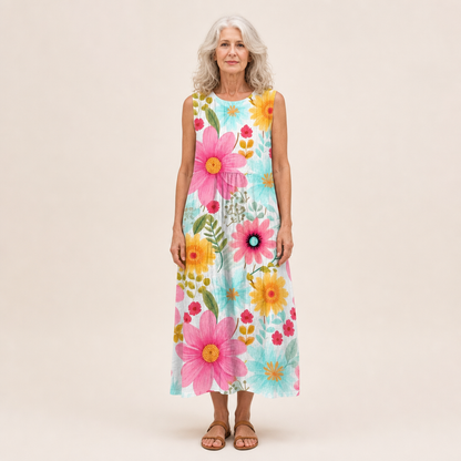 Manon - Bequemes Sommerkleid ohne Ärmel