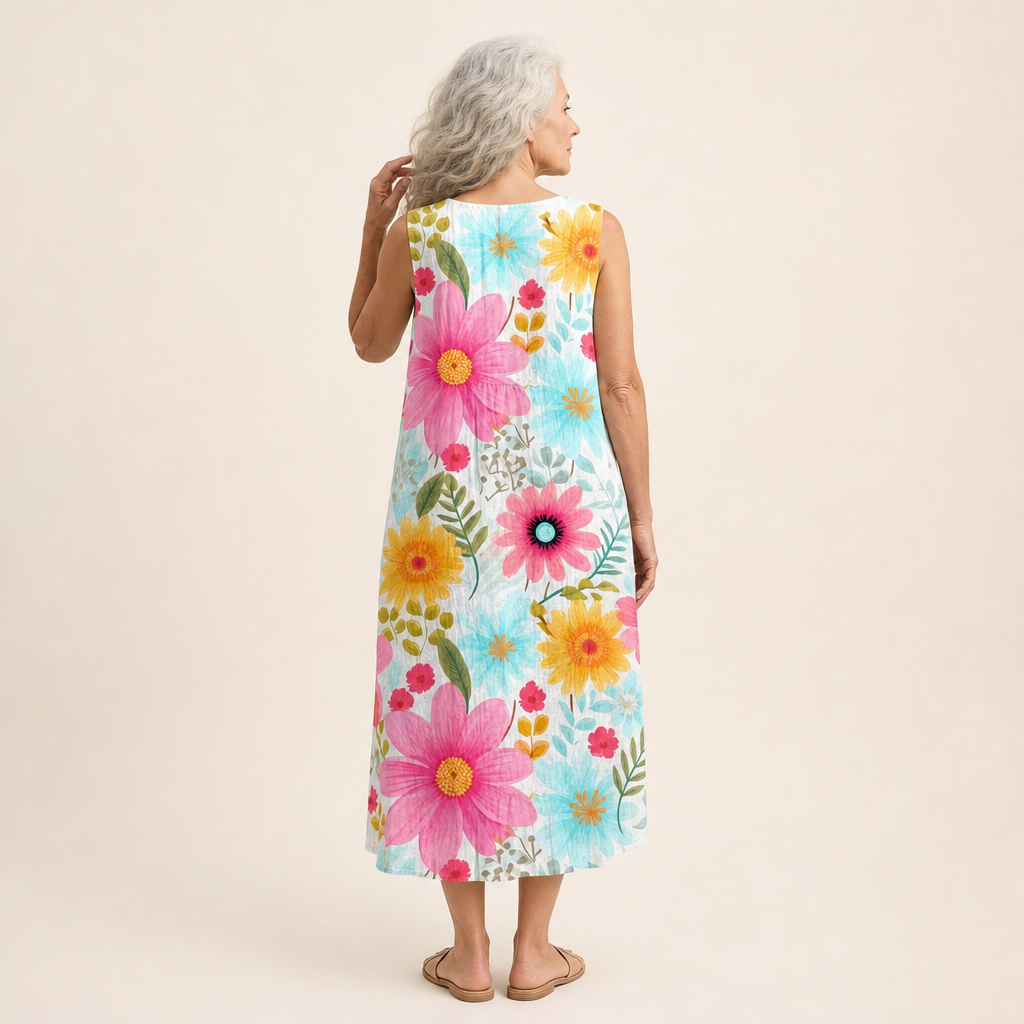 Manon - Bequemes Sommerkleid ohne Ärmel