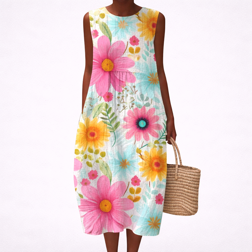 Manon - Bequemes Sommerkleid ohne Ärmel