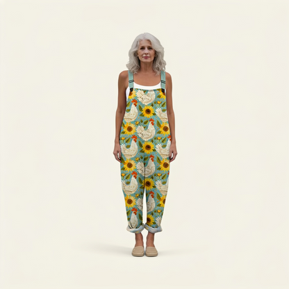 Rebecca | Latzhose mit strahlenden Feldsonnenblumen