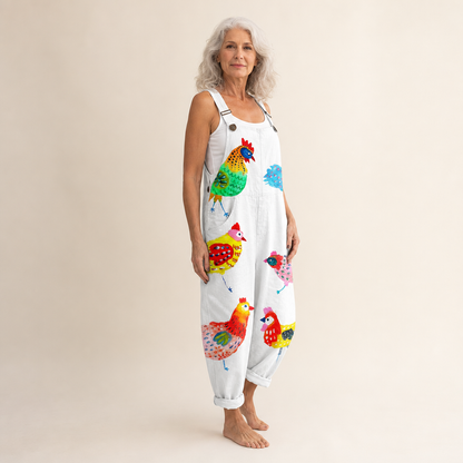 Rosalie | Latzhose mit strahlendem Kunstmuster