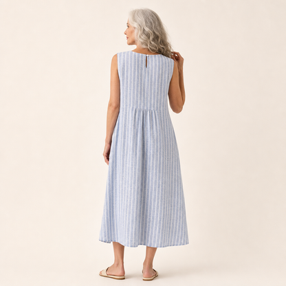 Roze - Bequemes Sommerkleid ohne Ärmel