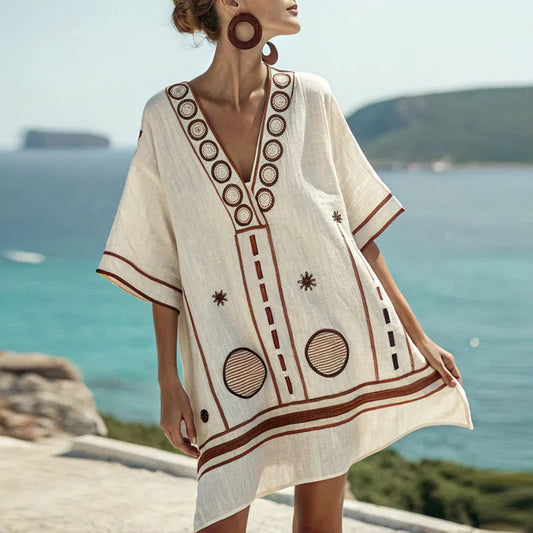 Bequemes Leinenkleid für unkomplizierte Eleganz