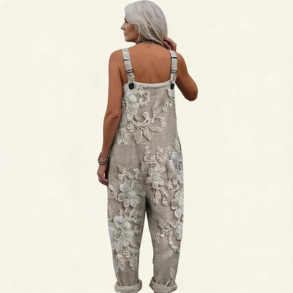 Sophie | Latzhose mit raffiniert gestickten Blumen