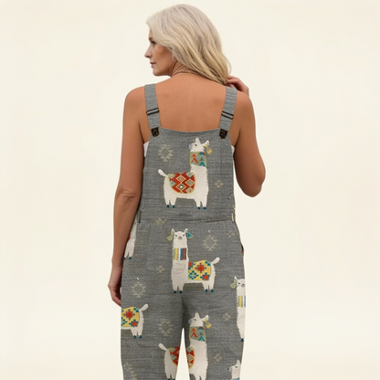 Steffi | Latzhose mit grauen böhmischen Lamas