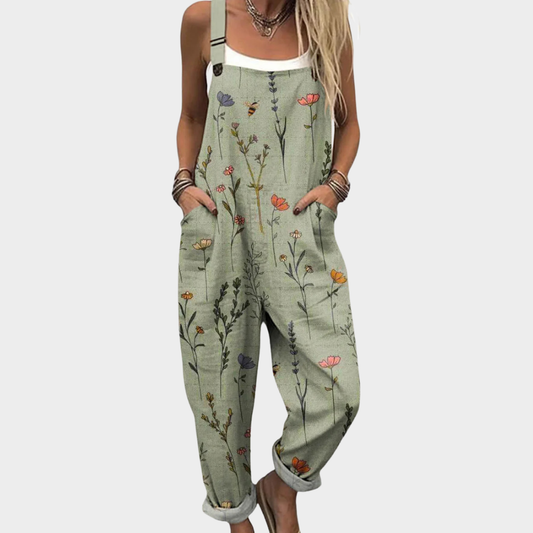 Trude | Latzhose mit zarten Feldblumen