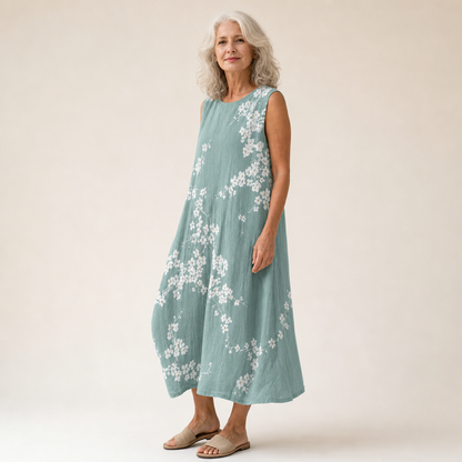 Ursule - Bequemes Sommerkleid ohne Ärmel