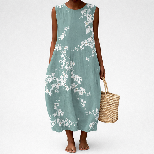 Ursule - Bequemes Sommerkleid ohne Ärmel