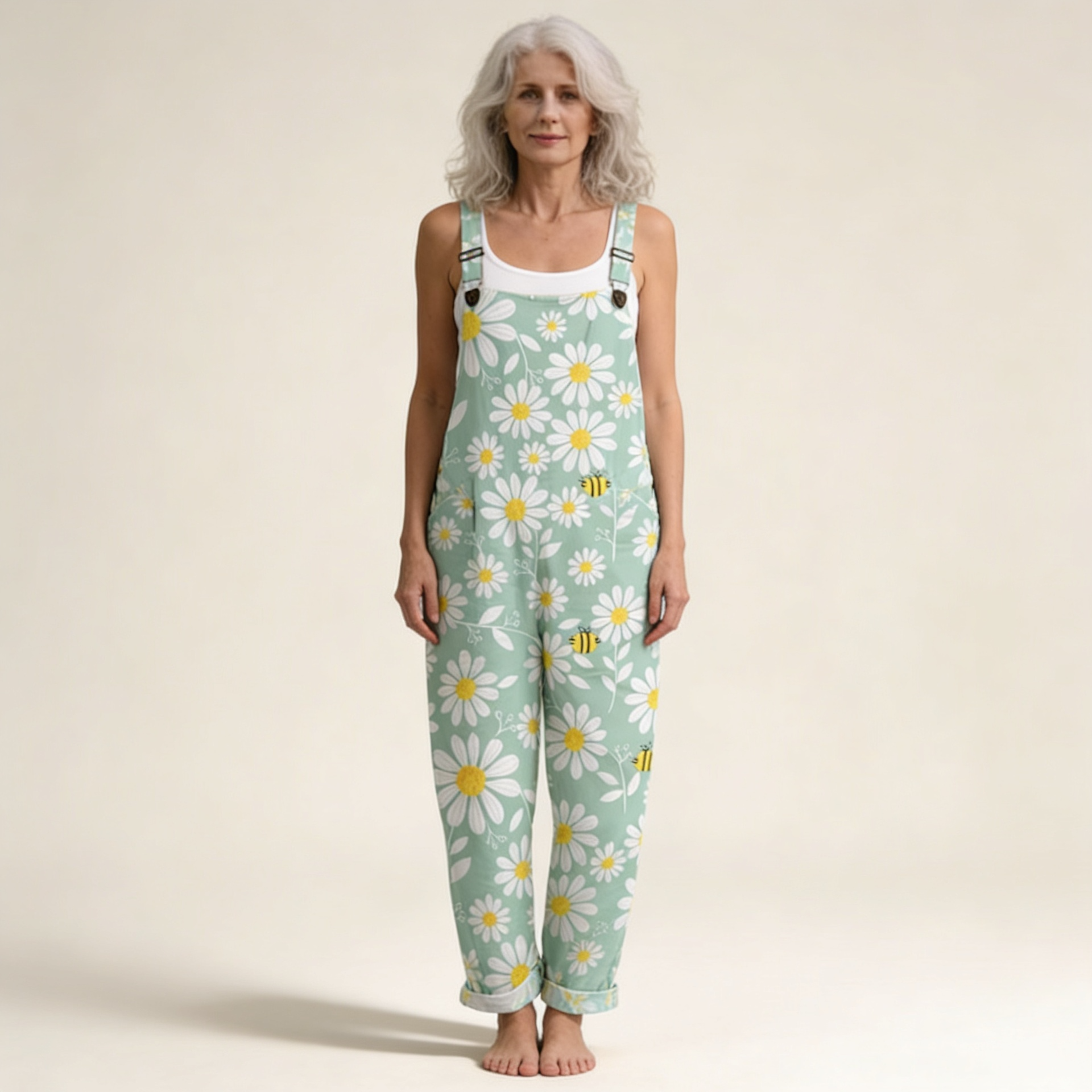 Wendy | Latzhose mit strahlenden Margeriten