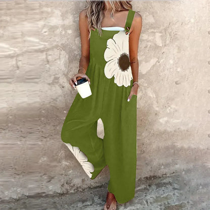 Yvette | Latzhose mit kontrastreichem Bohemian-Blumenmuster